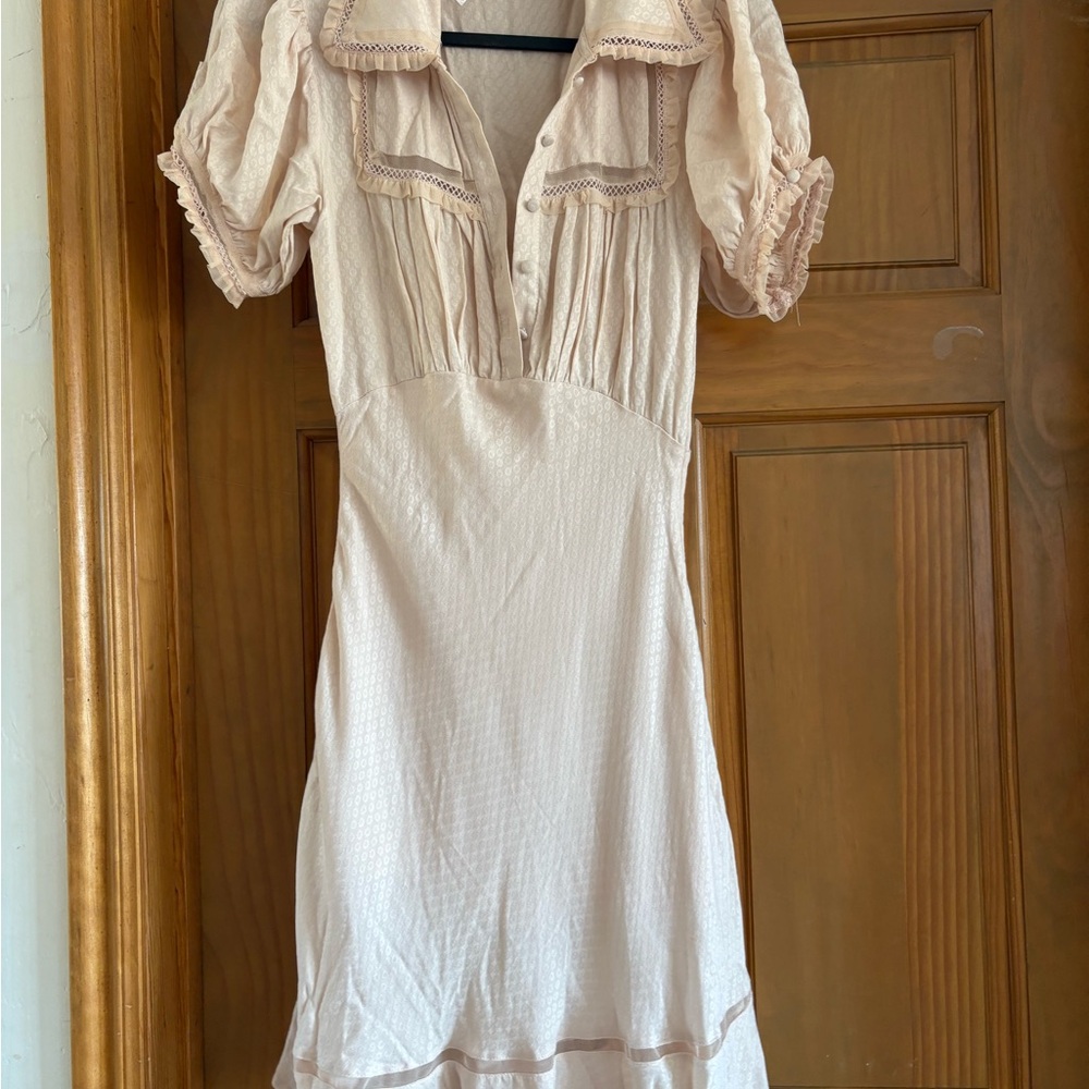 Free People XS - Elegant Pink Ruffled Dress
